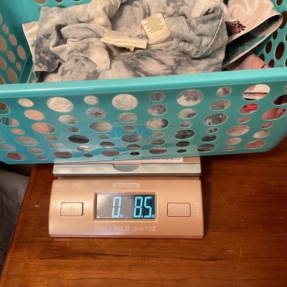 Cynthia Rowley Linen Hoodie Top Blue Tie Dye Roll Tab Sleeves Womens Sz Large - Picture 8 of 8